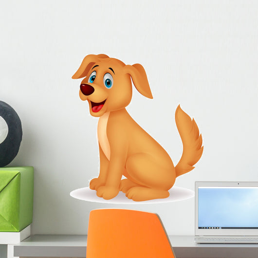 Cute dog cartoon Wall Decal