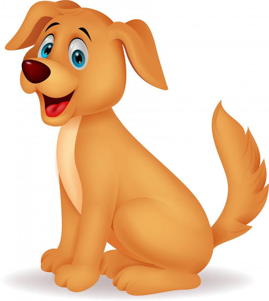 Cute dog cartoon Wall Decal