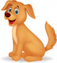 Cute dog cartoon Wall Decal
