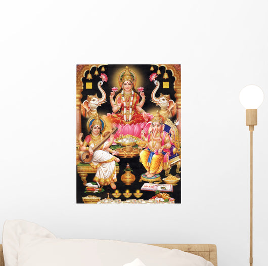 Indian Godess Maa Lakshmi Wall Mural