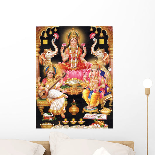 Indian Godess Maa Lakshmi Wall Mural