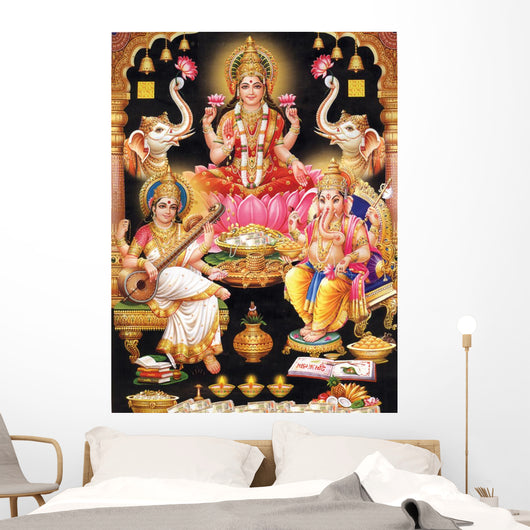 Indian Godess Maa Lakshmi Wall Mural