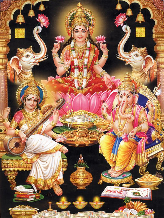 Indian Godess Maa Lakshmi Wall Mural