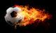 Flaming Soccer Ball Wall Mural
