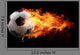 Flaming Soccer Ball Wall Mural