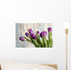 Purple Tulips Old Barn Wall Mural
