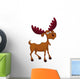 Funny Moose Cartoon Wall Decal