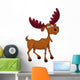 Funny Moose Cartoon Wall Decal