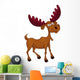 Funny Moose Cartoon Wall Decal
