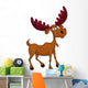 Funny Moose Cartoon Wall Decal