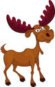Funny Moose Cartoon Wall Decal
