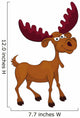 Funny Moose Cartoon Wall Decal