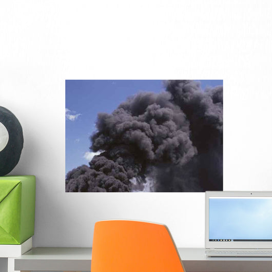 Rising Smoke from a Fire Wall Decal