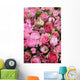 Mixed pink flower arrangement Wall Mural