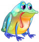 Colorful Sad Frog Wall Decal