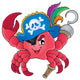 Pirate Crab Theme Image 1 Wall Decal