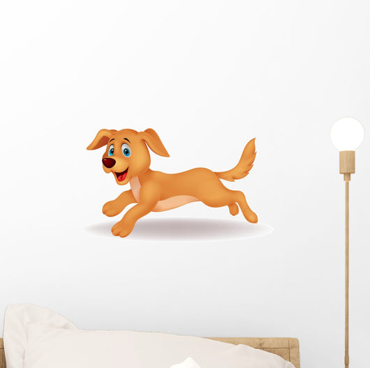 Cute Dog Running Wall Decal