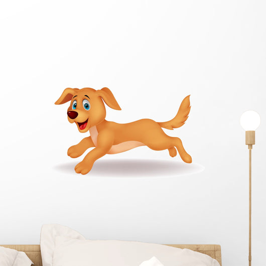 Cute Dog Running Wall Decal