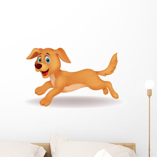 Cute Dog Running Wall Decal