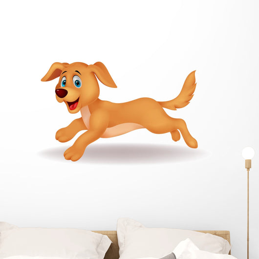 Cute Dog Running Wall Decal