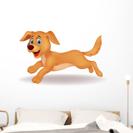 Cute Dog Running Wall Decal