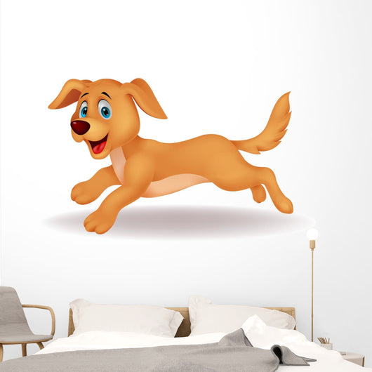 Cute Dog Running Wall Decal
