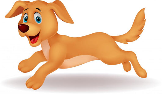 Cute Dog Running Wall Decal