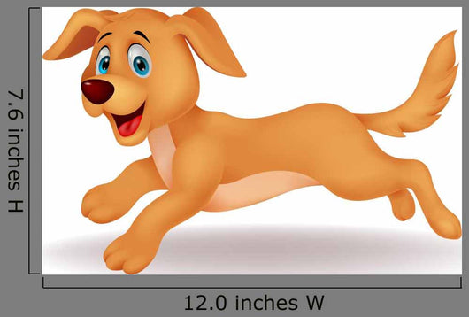 Cute Dog Running Wall Decal