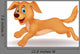 Cute Dog Running Wall Decal