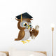 Owl with degree or qualification Wall Decal