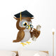 Owl with degree or qualification Wall Decal