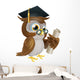 Owl with degree or qualification Wall Decal