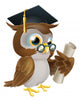 Owl with degree or qualification Wall Decal