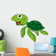 Cute sea turtle cartoon Wall Decal