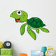Cute sea turtle cartoon Wall Decal