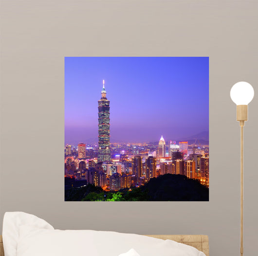 Taipei Taiwan Skyline Wall Mural