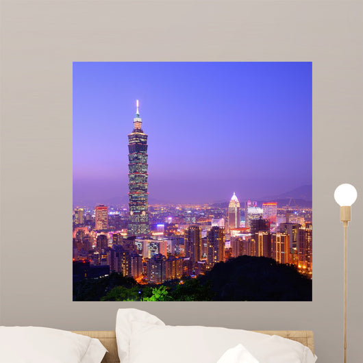 Taipei Taiwan Skyline Wall Mural
