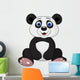 Cute panda cartoon Wall Decal