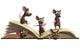 Mice reading book Wall Decal