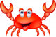 Cute Crab Cartoon Wall Decal