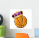 Crowned Basketball Wall Decal