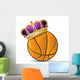 Crowned Basketball Wall Decal