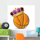 Crowned Basketball Wall Decal