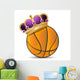 Crowned Basketball Wall Decal