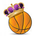 Crowned Basketball Wall Decal