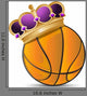 Crowned Basketball Wall Decal