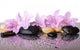 Pink Flowers and Black