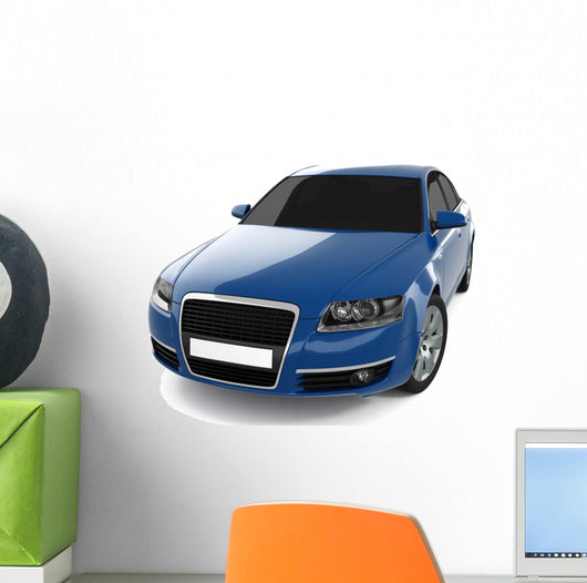 Blue Business-class Car Wall Decal