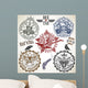 Set of stamps with symbols rock'n'roll Wall Decal