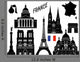 France 10 Piece Wall Decal